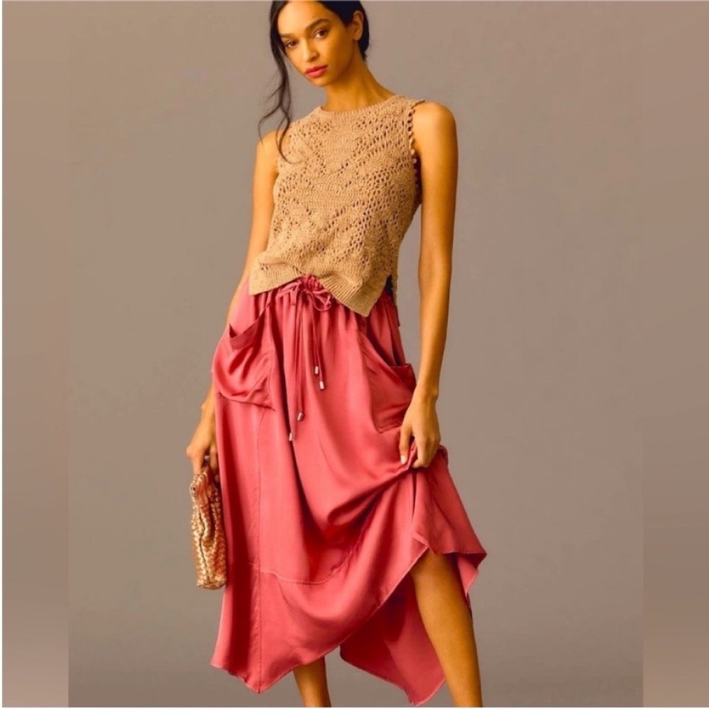 Anthropologie By Anthropologie Silky Parachute
Midi Maxi Skirt